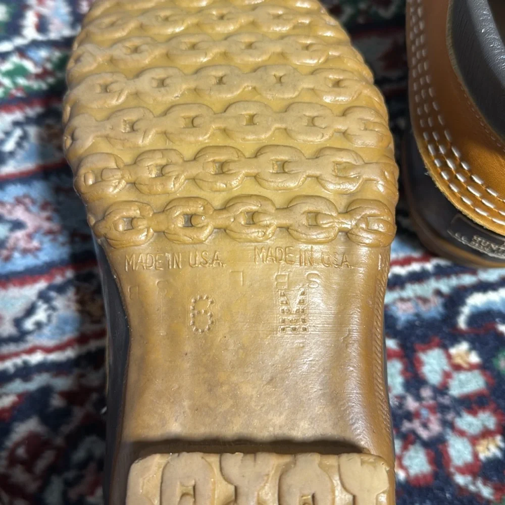 L.L. Bean Vintage Duck Boots Low Ankle Hunting Shoes | Men 6 / Women 8 - Picture 6 of 8
